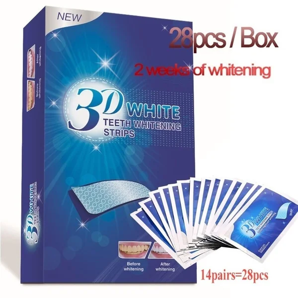 28Pcs/14Pair 3D White Gel Teeth Whitening Strips Tooth Dental kit Oral Hygiene Care Strip for false Teeth Veneers Dentist seks
28Pcs/14Pair 3D White Gel Teeth Whitening Strips Tooth Dental kit Oral Hygiene Care Strip for false Teeth Veneers Dentist seks