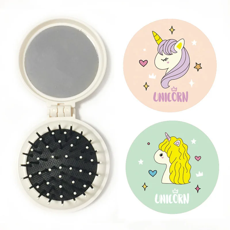 1Pc Unicorn Makeup Comb Hair Brush Styling Tool Portable Mini Folding Comb Airbag Massage Round Travel Hair Brush with Mirror
1Pc Unicorn Makeup Comb Hair Brush Styling Tool Portable Mini Folding Comb Airbag Massage Round Travel Hair Brush with Mirror