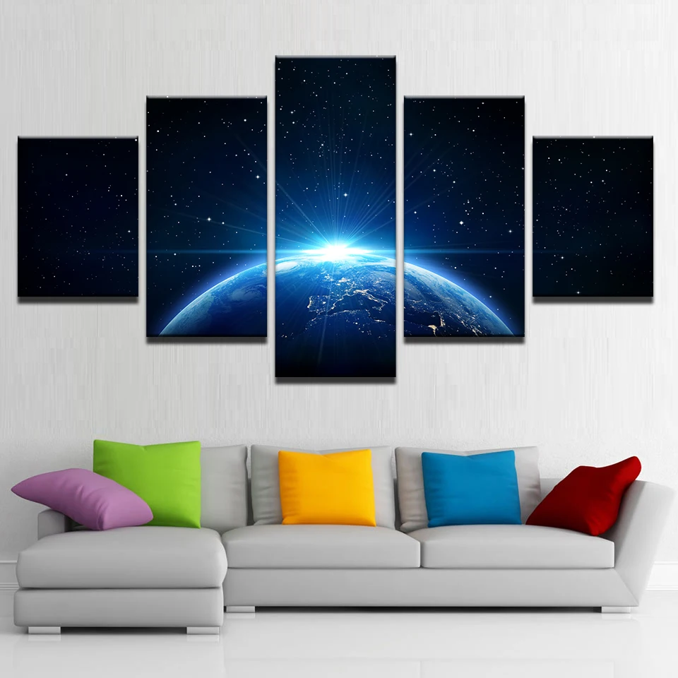 Canvas Prints Paintings Wall Art Home Decor 5 Pieces Universe Earth Planet Poster Living Room Blue Space Pictures No Frame
Canvas Prints Paintings Wall Art Home Decor 5 Pieces Universe Earth Planet Poster Living Room Blue Space Pictures No Frame