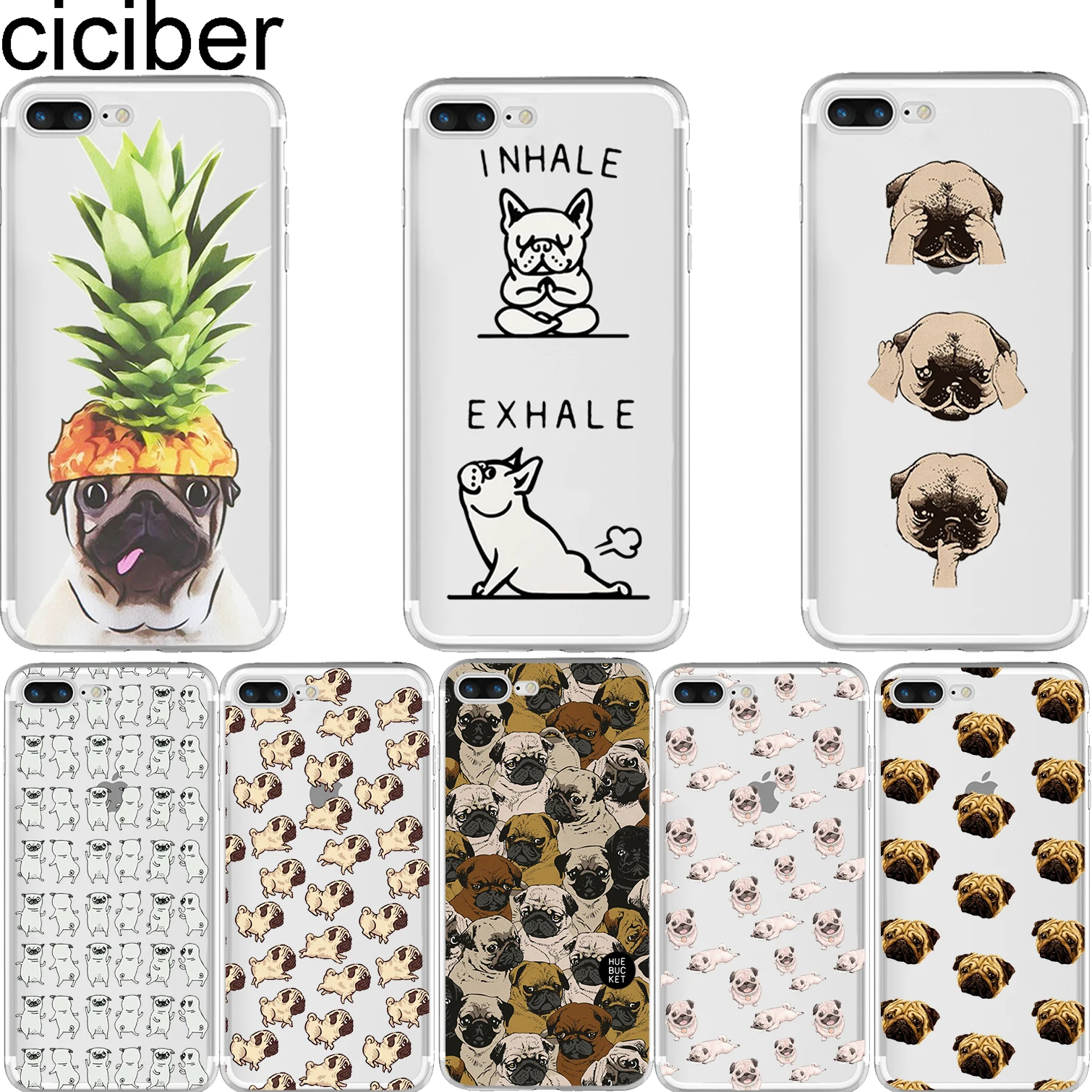 ciciber Cute Animal Pug Dog Pattern Soft Silicone Phone Cases Cover for Iphone 11 Pro Max 7 6 6S 8 Plus 5S SE X XR XS MAX Fundas
ciciber Cute Animal Pug Dog Pattern Soft Silicone Phone Cases Cover for Iphone 11 Pro Max 7 6 6S 8 Plus 5S SE X XR XS MAX Fundas