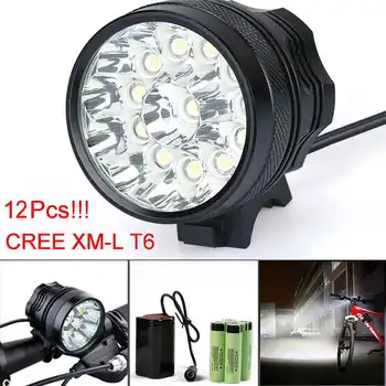 30000LM 12 x XM-L T6 LED 6 x 18650 Bicycle Cycling Light headlamps powerful led flashlight Waterproof lanterna led bike #3S25
30000LM 12 x XM-L T6 LED 6 x 18650 Bicycle Cycling Light headlamps powerful led flashlight Waterproof lanterna led bike #3S25