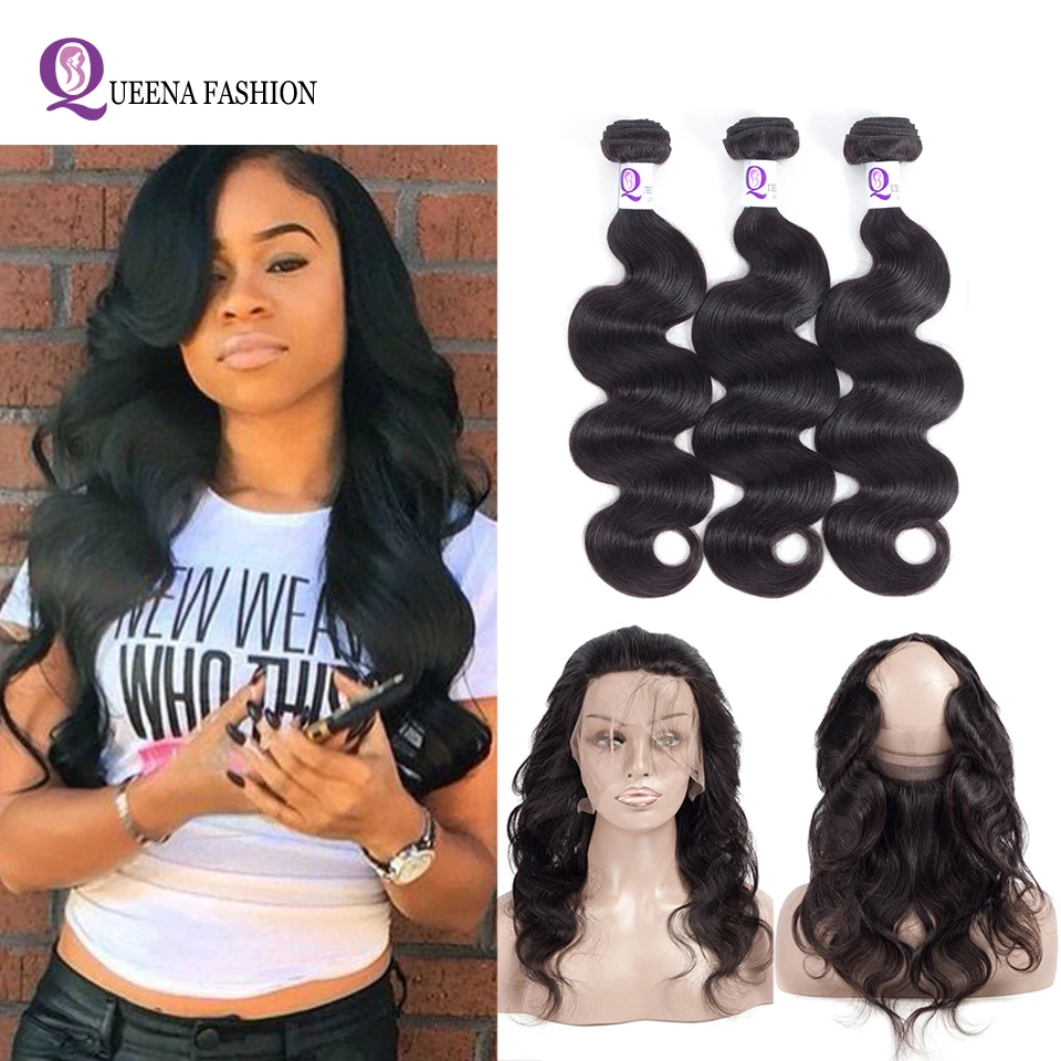 360 Pre Plucked Frontal With Bundles Baby Hair 360 Brazilian Body Wave with Bundle 100% Human Hair 3 Bundles With 360 Frontal
360 Pre Plucked Frontal With Bundles Baby Hair 360 Brazilian Body Wave with Bundle 100% Human Hair 3 Bundles With 360 Frontal