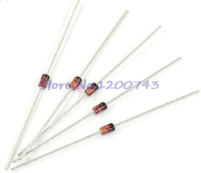 

100pcs/lot 1W Zener diode DO-41 3V 3V3 3V6 3V9 4V3 4V7 5V1 5V6 6V2 6V8 7V5 8V2 9V1 10V 11V 12V 13V 15V 1N4733A 1N4742A 1N4728A