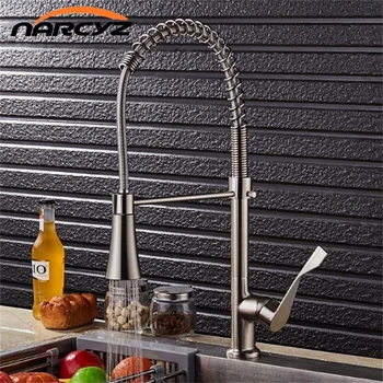 Kitchen Faucet Pull Out Spray Single Handle Swivel Spout Modern Brass Brushed Nickel Vessel Sink Mixer Tap Water Tap XT-71
Kitchen Faucet Pull Out Spray Single Handle Swivel Spout Modern Brass Brushed Nickel Vessel Sink Mixer Tap Water Tap XT-71