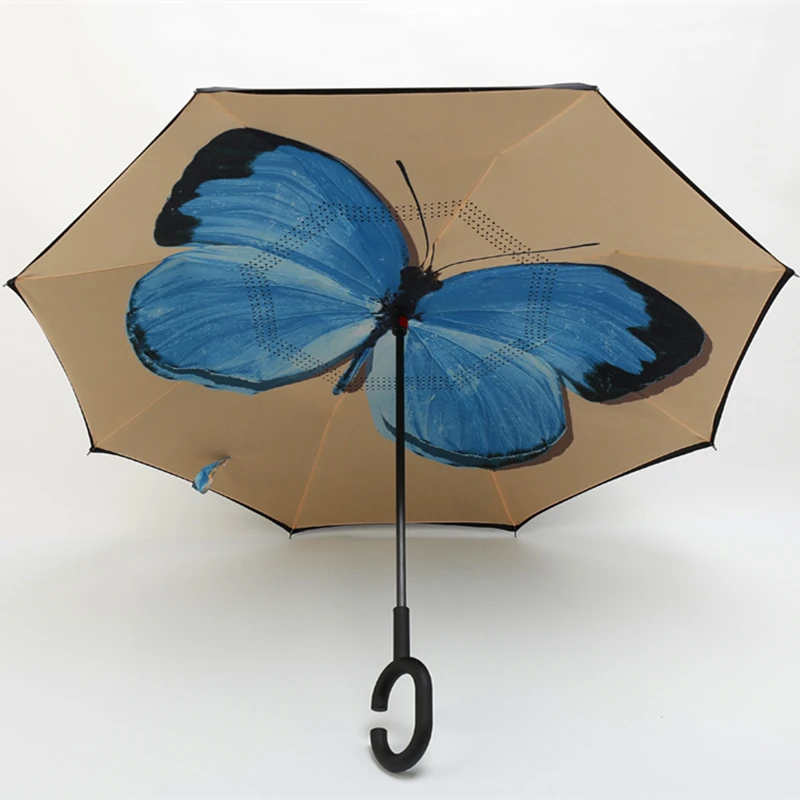 Quality Brand Bright Pattern Creative C Hook Handle Reverse Folding Double Layer Windproof Rainy Sunny Umbrella Car Men Women
Quality Brand Bright Pattern Creative C Hook Handle Reverse Folding Double Layer Windproof Rainy Sunny Umbrella Car Men Women