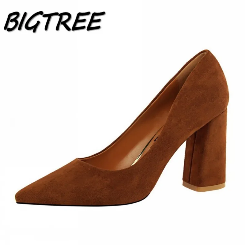 BIGTREE Women Square heel High heels Shoes Woman Pumps Ladies Sexy Fashion Wedding Party Shallow Heels OL Single Stilettos
BIGTREE Women Square heel High heels Shoes Woman Pumps Ladies Sexy Fashion Wedding Party Shallow Heels OL Single Stilettos