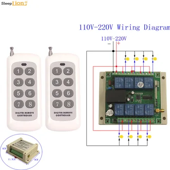 Sleeplion Universal 110V 8Channel Wireless RF Remote Control Switch 110V-220V 8CH Relay Switch Module PCB Board 315MHz/433MHz
Sleeplion Universal 110V 8Channel Wireless RF Remote Control Switch 110V-220V 8CH Relay Switch Module PCB Board 315MHz/433MHz