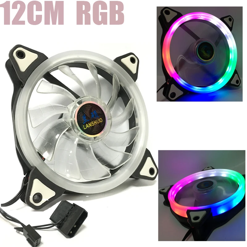 LANSHUO PC RGB 12cm 120mm LED CPU Heat Sink Fan Processor Radiator Cooling Cooler Fan Fives Coloer Computer Case Fan
LANSHUO PC RGB 12cm 120mm LED CPU Heat Sink Fan Processor Radiator Cooling Cooler Fan Fives Coloer Computer Case Fan