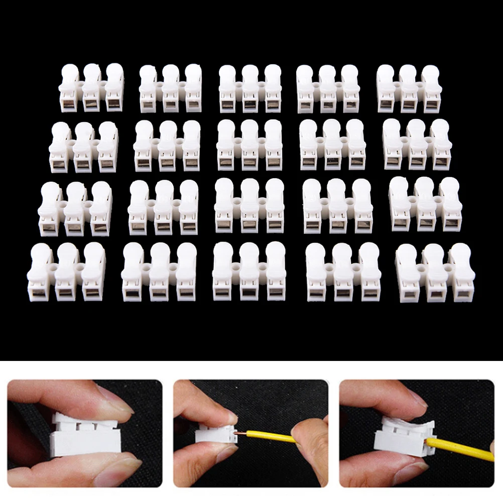 CH-3 Spring Wire Connectors Electrical Cable Clamp Terminal Block Connector LED Strip Light Quick Wire Connecting 20 Pieces
CH-3 Spring Wire Connectors Electrical Cable Clamp Terminal Block Connector LED Strip Light Quick Wire Connecting 20 Pieces