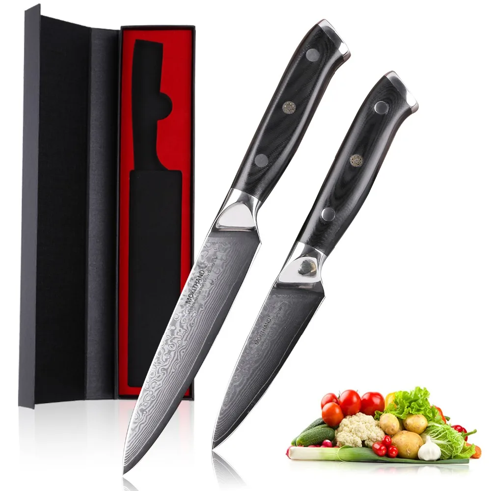 Mokithand 2PCS Kitchen Multi Knife Set Japanese Damascus Steel Fruit knife Sharp VG10 Chef Knives Professional Cooking Knife
Mokithand 2PCS Kitchen Multi Knife Set Japanese Damascus Steel Fruit knife Sharp VG10 Chef Knives Professional Cooking Knife