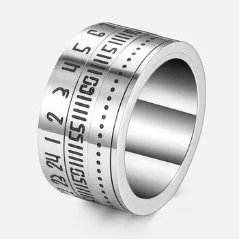Men's Ring Spinner Digital Time Scale 316L Stainless Steel Ring Male Wholesale Jewelry Valentines Gifts For Men 14mm HR436
Men's Ring Spinner Digital Time Scale 316L Stainless Steel Ring Male Wholesale Jewelry Valentines Gifts For Men 14mm HR436