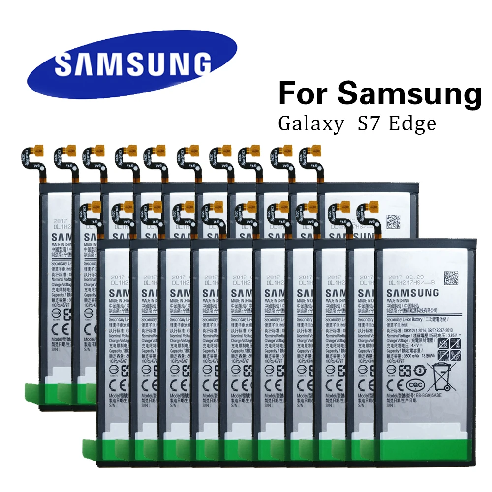 Оригинальные аккумуляторы для Samsung Galaxy S7 Edge G9350 G935FD EB BG935ABE G935P G935F 3600 мАч 20