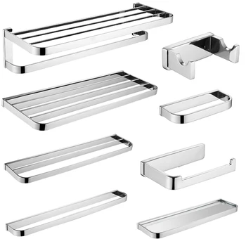 Brief stainless steel double towel bar silver bathroom products electroplated toiler paper holder bathroom hardware accessories
Brief stainless steel double towel bar silver bathroom products electroplated toiler paper holder bathroom hardware accessories