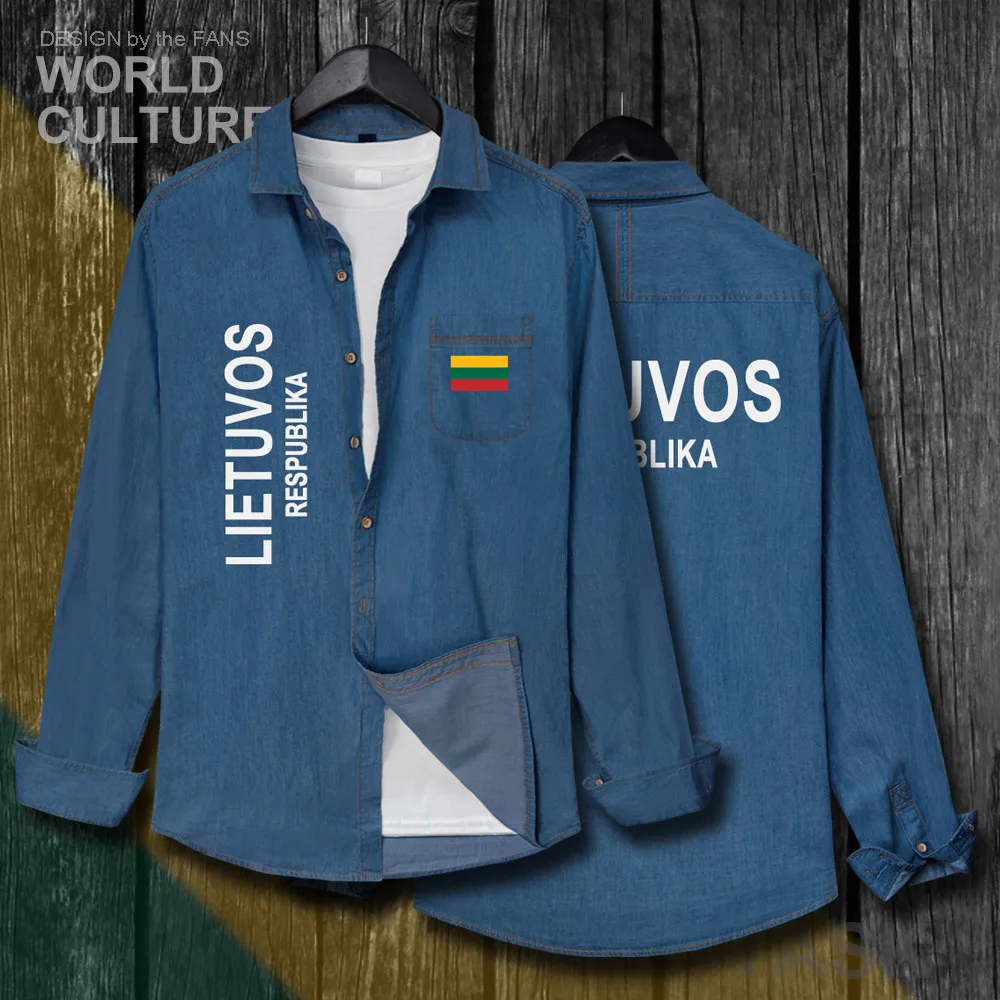 Lithuania Lithuanian LTU Lietuva Lietuvos Men clothes Autumn Cotton Flags Turn-down Collar Jeans Shirt Long Sleeve Cowboy Coat
Lithuania Lithuanian LTU Lietuva Lietuvos Men clothes Autumn Cotton Flags Turn-down Collar Jeans Shirt Long Sleeve Cowboy Coat