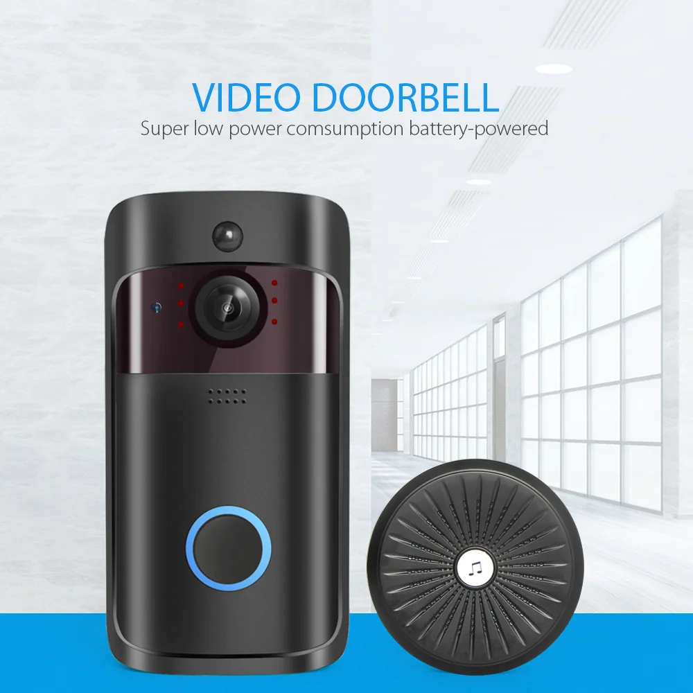 Night Vision 720P Wireless Smart WiFi DoorBell Video Visual Recording Remote Home Monitoring Security WI-FI Door Bell
Night Vision 720P Wireless Smart WiFi DoorBell Video Visual Recording Remote Home Monitoring Security WI-FI Door Bell