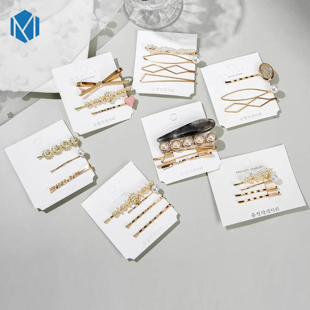 M MISM New 1Set ins Women Girl Korean Bow Pearls Geometric Gold Vintage Hair Clips Hairpin Barrettes Bobby Pin Hair Accessories
M MISM New 1Set ins Women Girl Korean Bow Pearls Geometric Gold Vintage Hair Clips Hairpin Barrettes Bobby Pin Hair Accessories