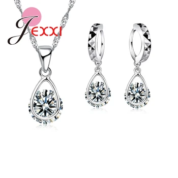 New Arrival Generous Fashion Bridal Jewelry Set Wedding Bijoux Waterdrop 925 Sterling Silver Pendant Necklace Earrings
New Arrival Generous Fashion Bridal Jewelry Set Wedding Bijoux Waterdrop 925 Sterling Silver Pendant Necklace Earrings