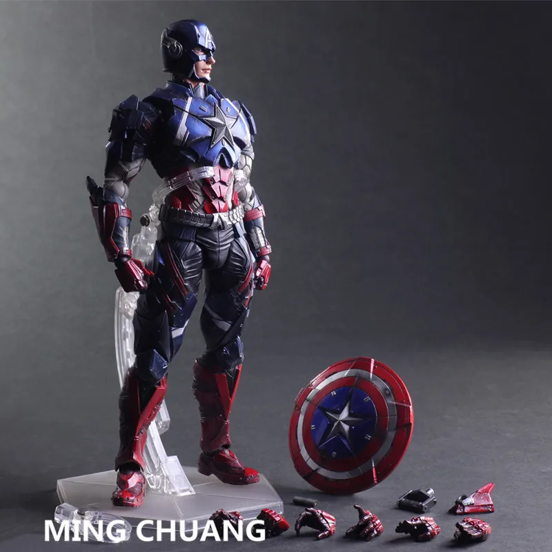 

Avengers infinity war Play Arts Superhero Captain America Steven Rogers PVC Action Figure Collectible Model Toy 26cm Q48
