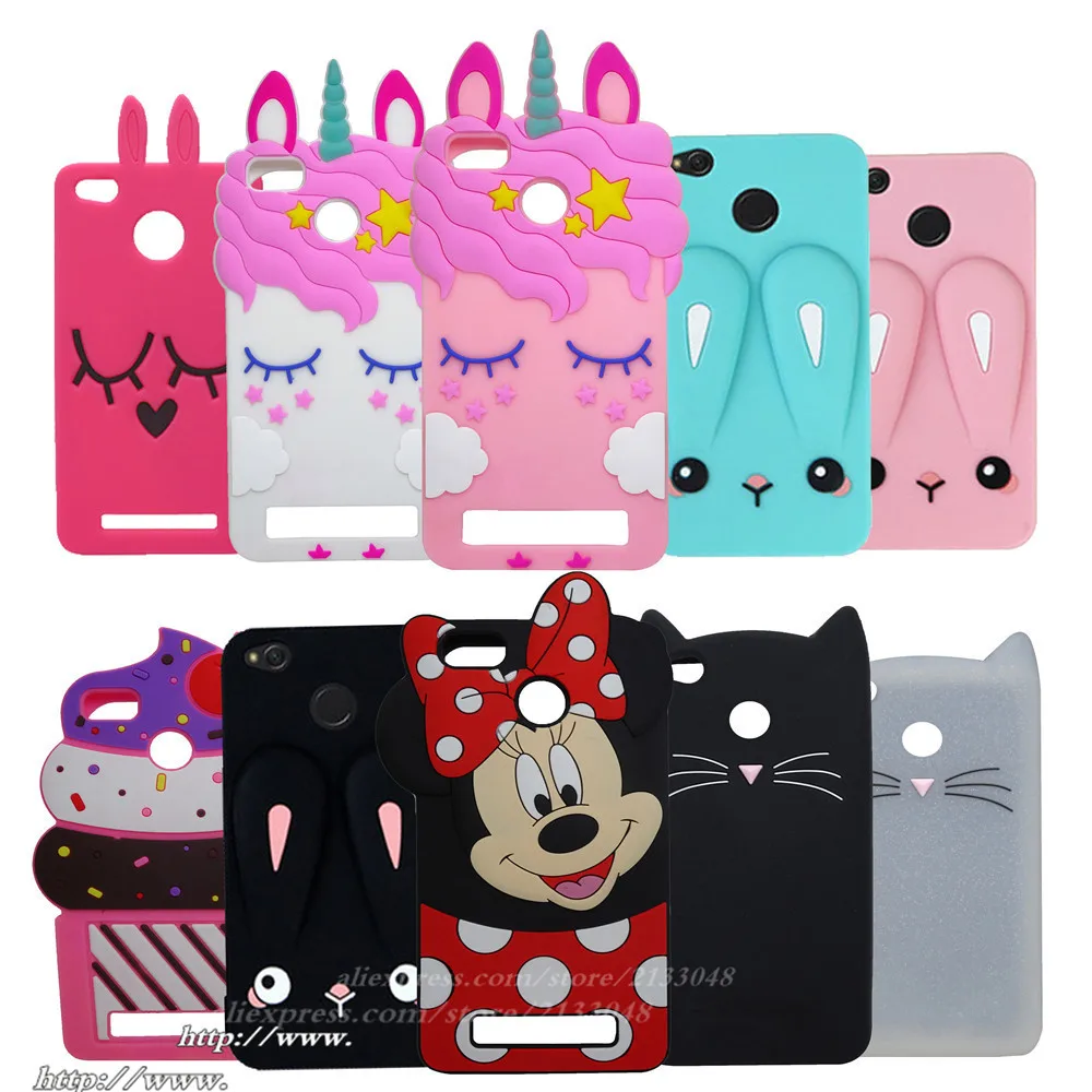 For Xiaomi Redmi 4X Cases Cute 3D Cartoon Mickey Mouse Silicone Back Cover Case 4 X Mobile Phone Shell |