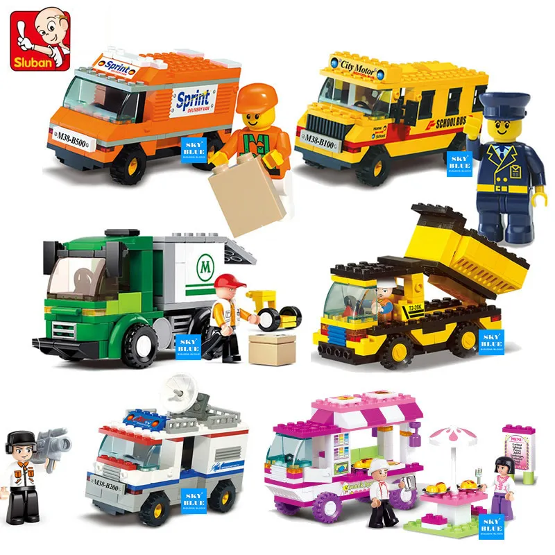 Building Blocks City House Snack Car TV Express Police Truck school bus Brick girls Toy
Building Blocks City House Snack Car TV Express Police Truck school bus Brick girls Toy
