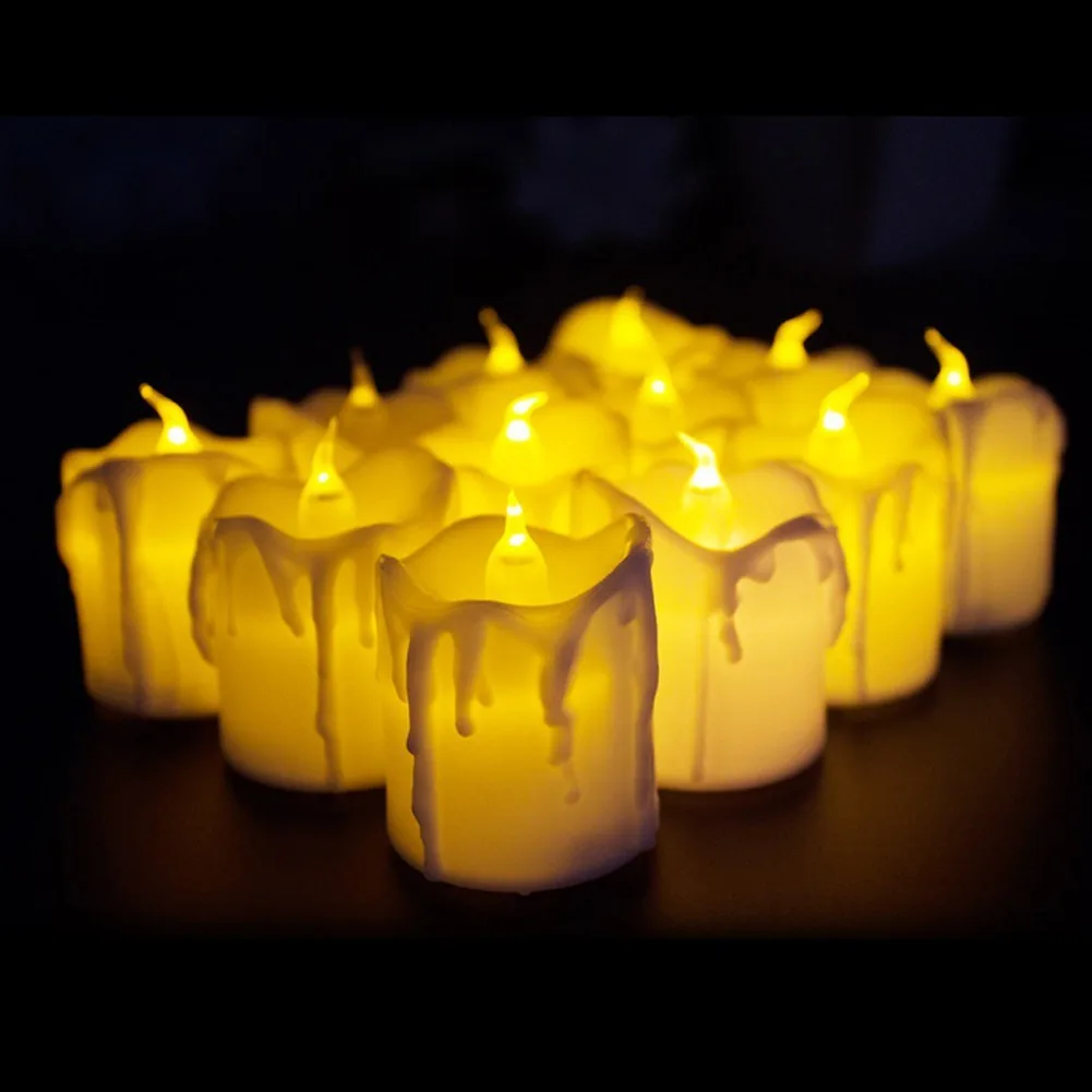 12Pcs LED Flameless Candles Waterproof Tea Lights Wax Dripped Candles Home Room Decor ALI88
12Pcs LED Flameless Candles Waterproof Tea Lights Wax Dripped Candles Home Room Decor ALI88