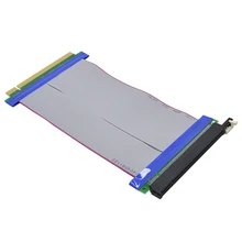 16X to 16X Riser Card PCIe X16 Extender Flexible Ribbon Extension Cable Adapter for Graphics Card Machine
16X to 16X Riser Card PCIe X16 Extender Flexible Ribbon Extension Cable Adapter for Graphics Card Machine