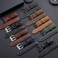 Watchbands 20 22 24 26mm Genuine Leather Dark Brown Black Man Women Handmade Vintage Scrub Wrist Watch Band Strap Metal Buckle 
Watchbands 20 22 24 26mm Genuine Leather Dark Brown Black Man Women Handmade Vintage Scrub Wrist Watch Band Strap Metal Buckle