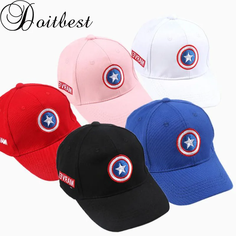 Doitbest 2-8 years old Captain America Children Hip Hop Solid Baseball Cap Summer kids Sun Hat Boys Girls snapback Caps
Doitbest 2-8 years old Captain America Children Hip Hop Solid Baseball Cap Summer kids Sun Hat Boys Girls snapback Caps