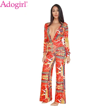 Adogirl S-3XL Fashion Gold Chain Print Plus Size Women Loose Jumpsuits Deep V Neck Long Sleeve Wide Leg Pants Rompers Overalls
Adogirl S-3XL Fashion Gold Chain Print Plus Size Women Loose Jumpsuits Deep V Neck Long Sleeve Wide Leg Pants Rompers Overalls