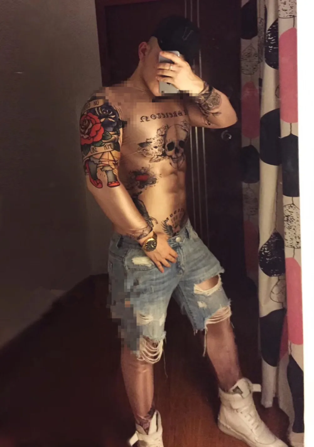 Nightclub bar male dancer Sexy cool 3D muscle Tattoos Tights jumpsuits DJ singer stage dance wear party show half suit set
Nightclub bar male dancer Sexy cool 3D muscle Tattoos Tights jumpsuits DJ singer stage dance wear party show half suit set