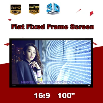100 inch 16:9 Luxury Flat Fixed Frame Projection Screen DIY Wall Mounted highly Brightness For Home Cinema 3D Display
100 inch 16:9 Luxury Flat Fixed Frame Projection Screen DIY Wall Mounted highly Brightness For Home Cinema 3D Display