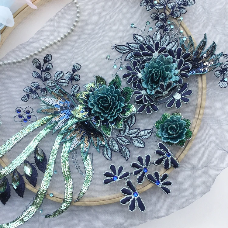 1Piece Paillette Lace Appliqued Embroidered Lace Applique Stereo Flower Trim DIY Lace Accessories For Wedding Dress
1Piece Paillette Lace Appliqued Embroidered Lace Applique Stereo Flower Trim DIY Lace Accessories For Wedding Dress