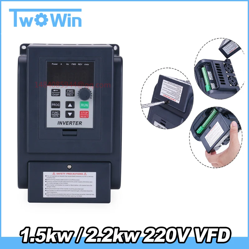 1.5KW/2.2KW 220V Single Phase input and 380v 3Phase Output Frequency Converter Drive / Frequency Inverter / VFD New
1.5KW/2.2KW 220V Single Phase input and 380v 3Phase Output Frequency Converter Drive / Frequency Inverter / VFD New