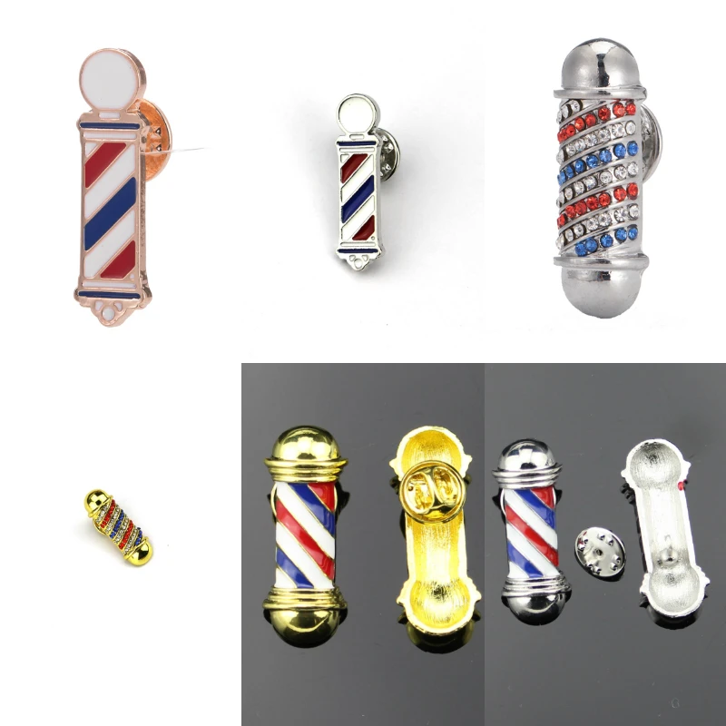 Fashion Barber Shop Pole 3D Brooch Hip Hop Hairdresser Gothic Cuter Silver Gold Color Accessories Pins for Women Men Gifts
Fashion Barber Shop Pole 3D Brooch Hip Hop Hairdresser Gothic Cuter Silver Gold Color Accessories Pins for Women Men Gifts