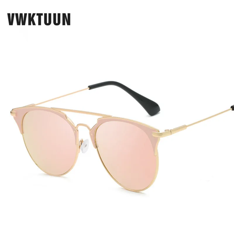 VWKTUUN Роскошные винтажные Круглые Солнцезащитные очки женские брендовые