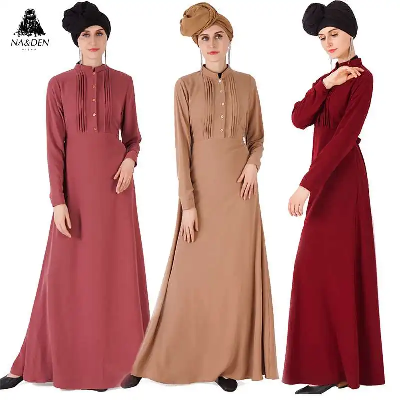 Hot selling Front pleat with button design turkish abaya dress with belt islamic clothing eid abaya dress
Hot selling Front pleat with button design turkish abaya dress with belt islamic clothing eid abaya dress