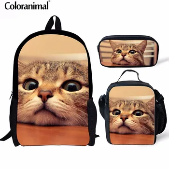Coloranimal Schoolbags Cute Pet Cat Print Children Set School Backpack Casual Men Women Casual Daypack Mochilas Infantil Satchel
Coloranimal Schoolbags Cute Pet Cat Print Children Set School Backpack Casual Men Women Casual Daypack Mochilas Infantil Satchel