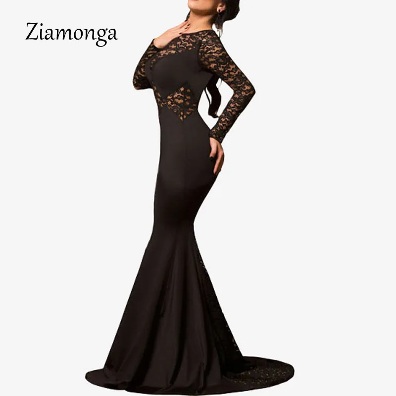 Ziamonga Runway Lace Dress Black Long Sleeve Mermaid Wedding Party Dresses Formal Gowns 2017 Sexy Long Evening Party Women Dress
Ziamonga Runway Lace Dress Black Long Sleeve Mermaid Wedding Party Dresses Formal Gowns 2017 Sexy Long Evening Party Women Dress
