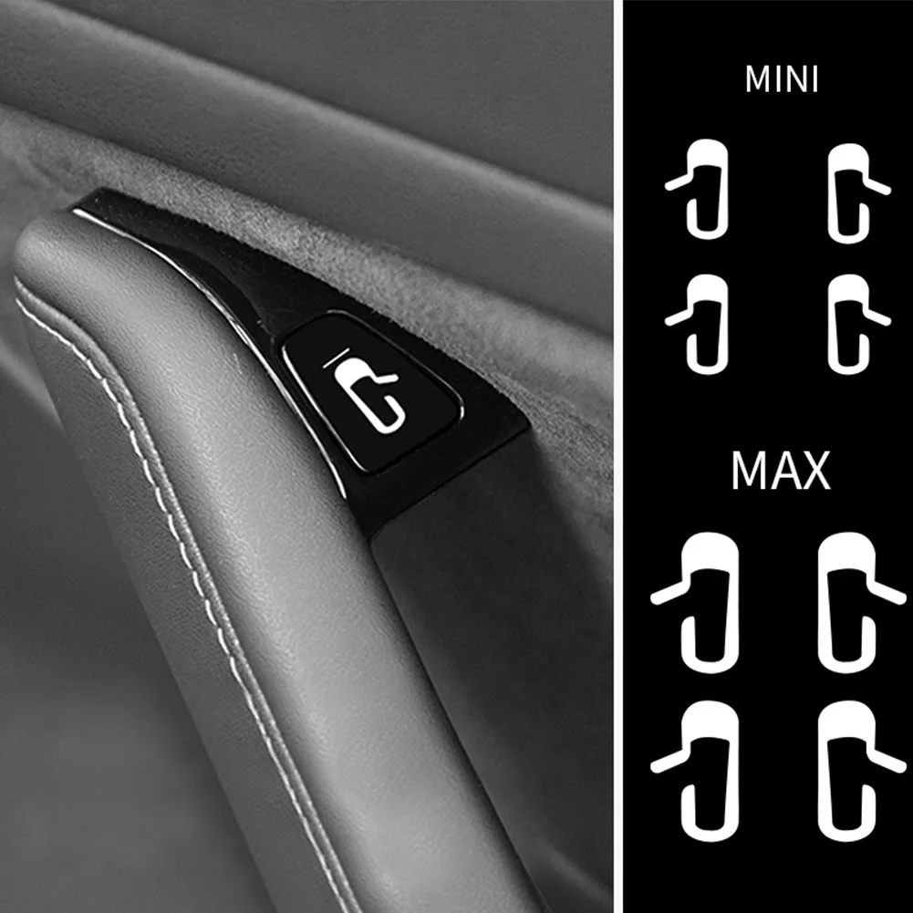 Notice Reminder Door Open Interior Styling Easy Install Accessories Decal DIY Car Stickers Exit Switch Handle For Tesla Model 3 |