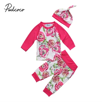 Pretty baby girl floral clothing 3pcs set Toddler Infant Baby Girls Flower T shirt+pants hat outfit rose baby girl clothes
Pretty baby girl floral clothing 3pcs set Toddler Infant Baby Girls Flower T shirt+pants hat outfit rose baby girl clothes