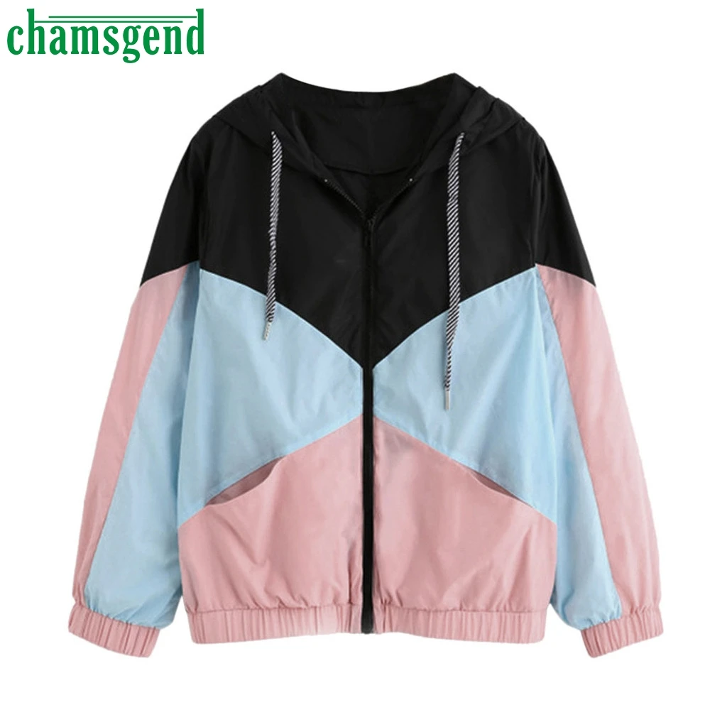Jacket Womens Long Sleeve Patchwork Hooded Zipper Pockets Outerwear Casual Sport Coat 2019 New Windbreaker coats and jackets #4Z
Jacket Womens Long Sleeve Patchwork Hooded Zipper Pockets Outerwear Casual Sport Coat 2019 New Windbreaker coats and jackets #4Z