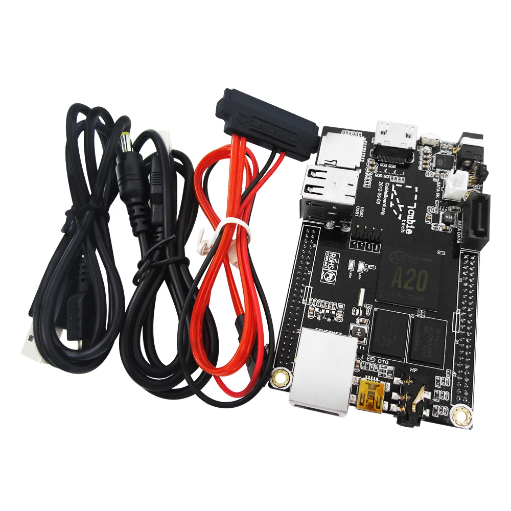 

1 Set = 1pcs Raspberry Pi Mini PC Cubieboard 1GB ARM Development Board Cortex-A7 + SATA Cable+ 1pcs Power Supply Wire