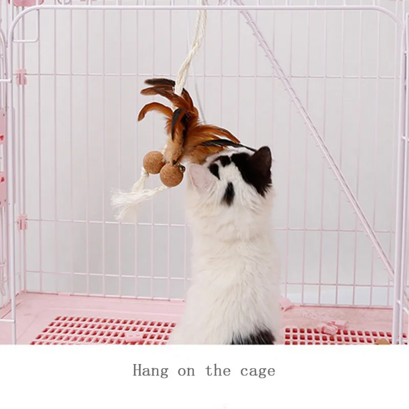 Cats Interactive Feather Catnip Ball with Bell Pet Bite-resistant Toys Hanging Tease Cats Exercise Playing Scratch Pet Toys
Cats Interactive Feather Catnip Ball with Bell Pet Bite-resistant Toys Hanging Tease Cats Exercise Playing Scratch Pet Toys