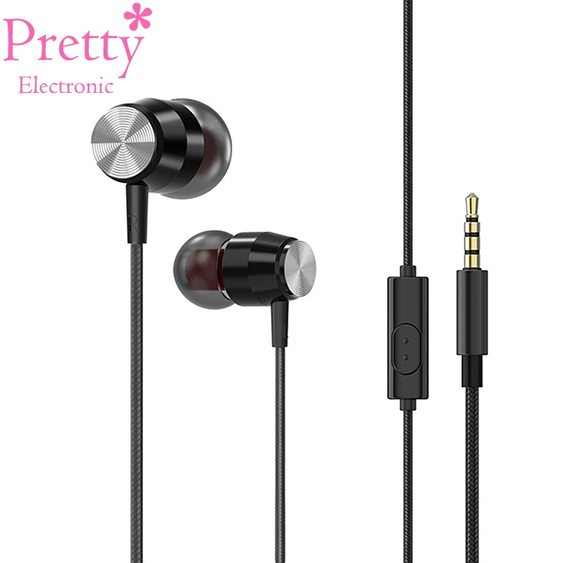 

3.5mm In-Ear Earphone For Smartphones Headsets 1.2m Wired With Built-in Microphone Stereo bass Headset for Phones and mp3 mp4