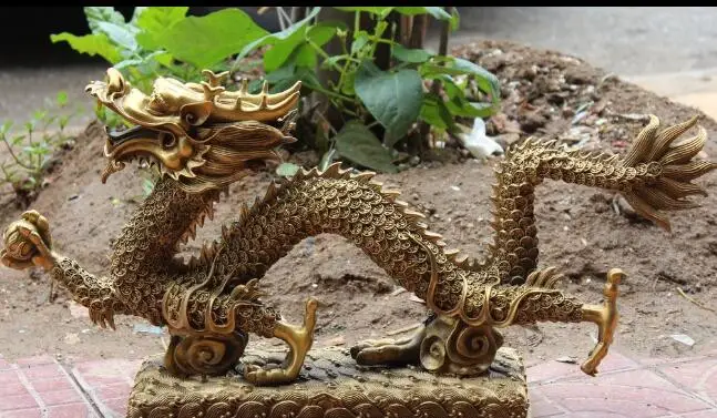 S4707 26"Chinese Myth Folk Bronze Fengshui Wealth Year Zoidac Dragon Statue successful discount 30% (C0324)
S4707 26"Chinese Myth Folk Bronze Fengshui Wealth Year Zoidac Dragon Statue successful discount 30% (C0324)