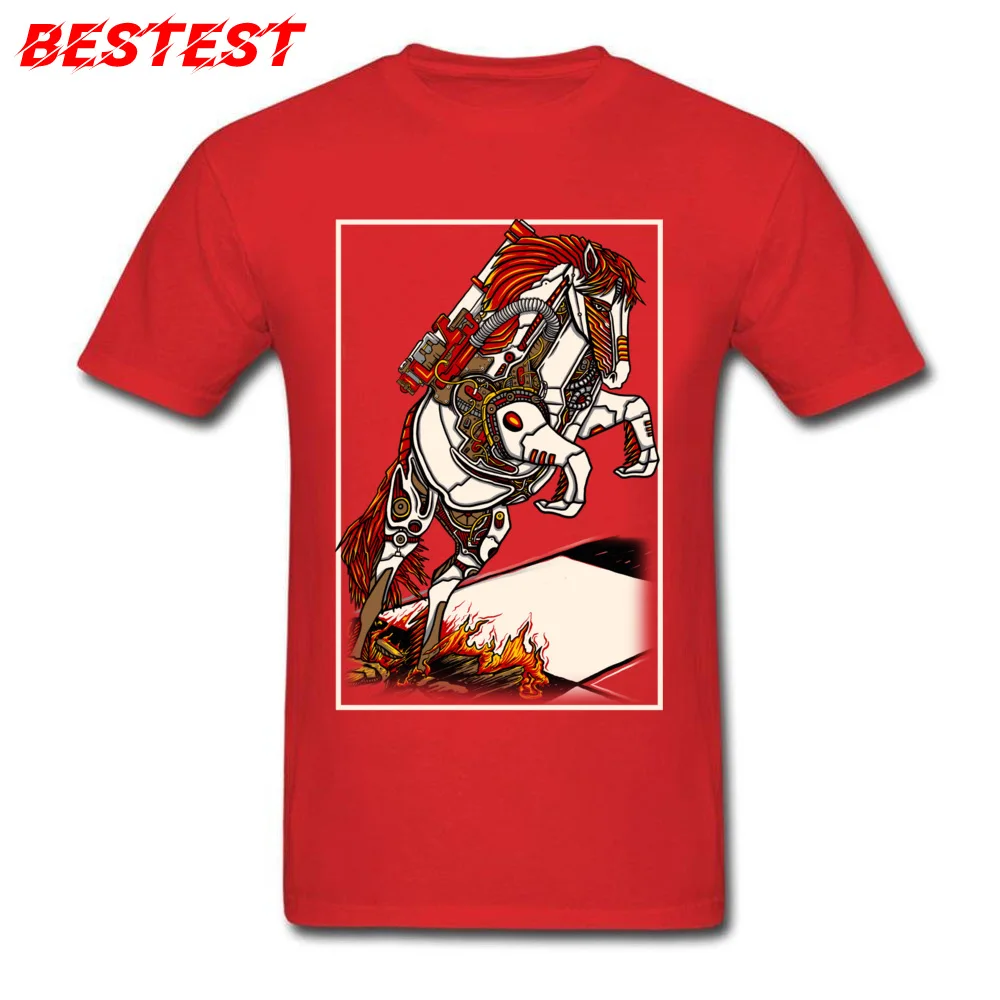 knight of chess Dominant Men T-shirts Round Collar Short Sleeve Cotton T Shirt cosie Clothing Shirt Wholesale knight of chess red