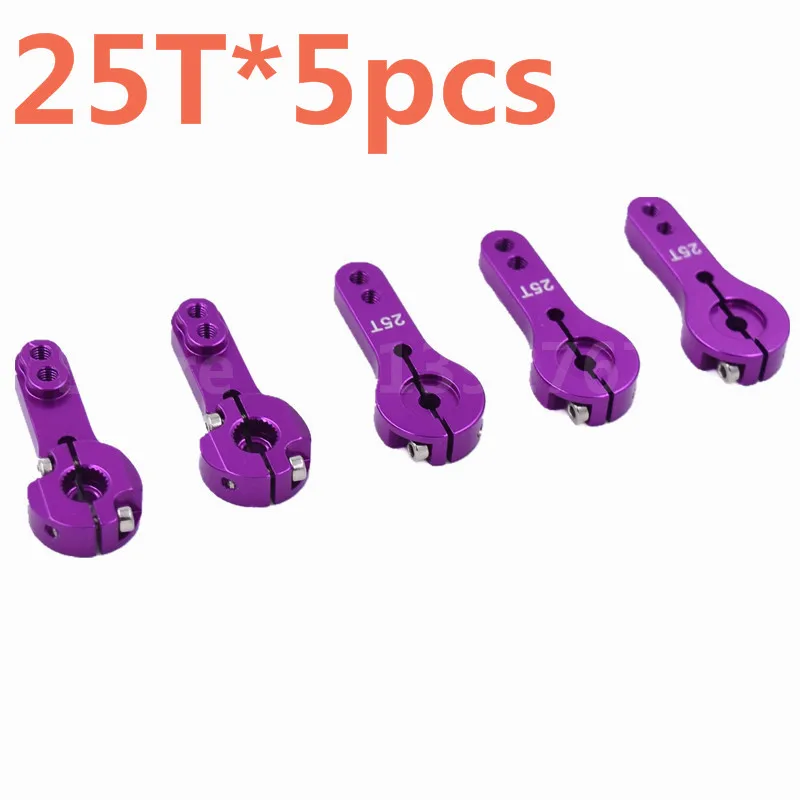 5 Pieces CNC Aluminum Alloy Servo Arm horn 25T Tooth Alloy For 1/8 1/10 Scale Models RC Car Robort Torque Metal Pro EMAX Servo
5 Pieces CNC Aluminum Alloy Servo Arm horn 25T Tooth Alloy For 1/8 1/10 Scale Models RC Car Robort Torque Metal Pro EMAX Servo