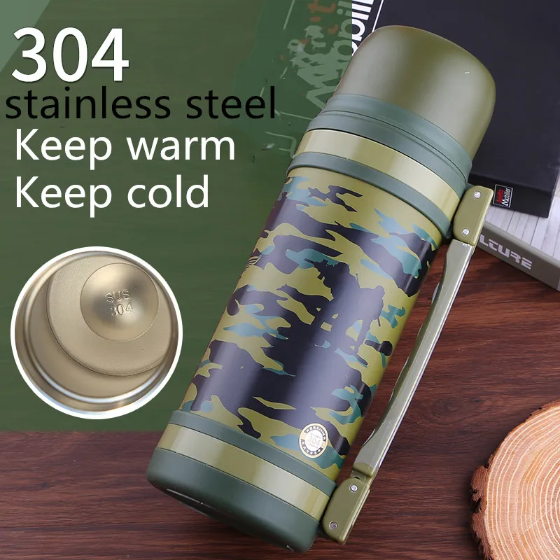 Green Camouflage Cup Large Capacity Outdoor Travel Thermos Men's and Women's Car Portable Stainless Steel Touring Kettle Bottles
Green Camouflage Cup Large Capacity Outdoor Travel Thermos Men's and Women's Car Portable Stainless Steel Touring Kettle Bottles