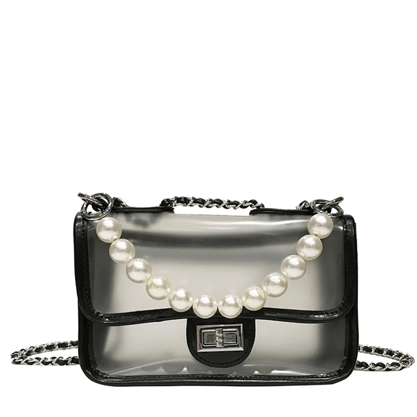 Transparent PVC Crossbody Bags for Women Handbags 2019 Summer New Women Shoulder Bags Fashion Pearl&Chains Strap Women Bags
Transparent PVC Crossbody Bags for Women Handbags 2019 Summer New Women Shoulder Bags Fashion Pearl&Chains Strap Women Bags