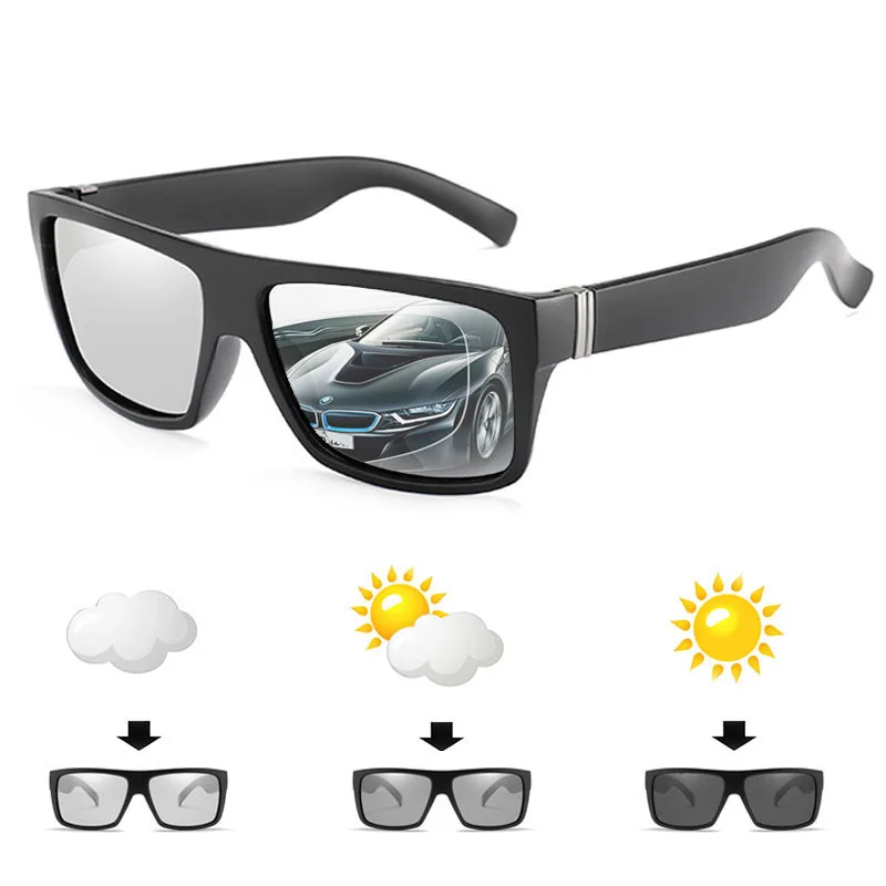 2019 HD Polarized Driving Photochromic Sunglasses Men Women Classic Sport Square Sun Glasses Black Frame oculos de sol masculino
2019 HD Polarized Driving Photochromic Sunglasses Men Women Classic Sport Square Sun Glasses Black Frame oculos de sol masculino